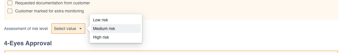 Dropdown input field