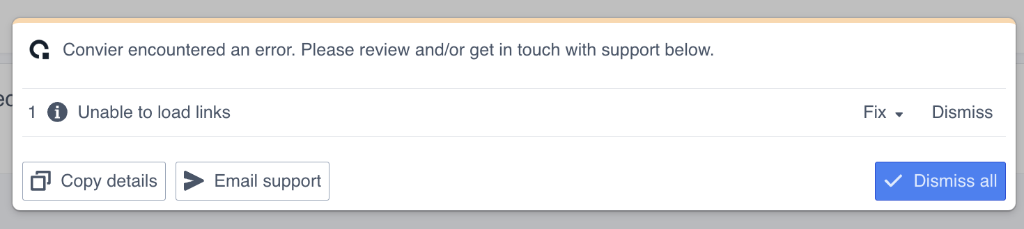 Error message