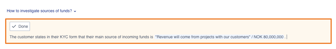 Freetext input field