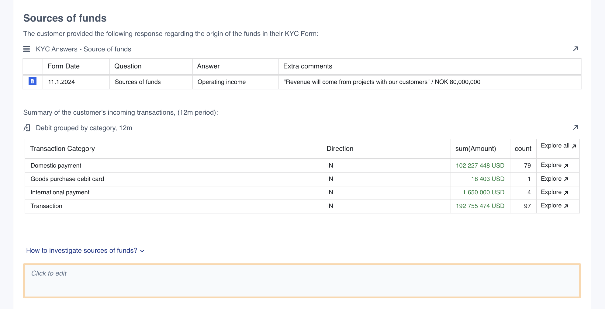 Report section